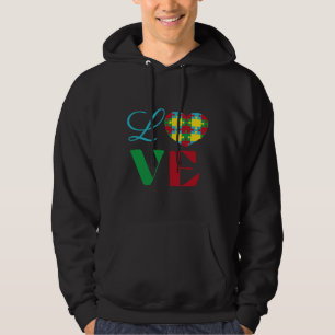 Love Autistic Puzzle Hoodie