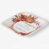 Love Autumn Thanksgiving Diner Papieren Bordje (Gebogen)