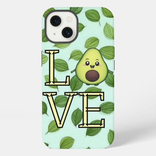 Love Avocado iPhone Hoesje (Achterkant)