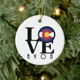 LOVE Avon Colorado Keramisch Ornament