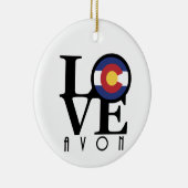 LOVE Avon Colorado Keramisch Ornament (Rechts)