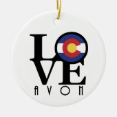 LOVE Avon Colorado Keramisch Ornament (Voorkant)
