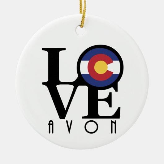 LOVE Avon Colorado Keramisch Ornament (Voorkant)