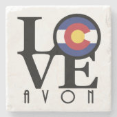 LOVE Avon Colorado Stenen Onderzetter (Voorkant)
