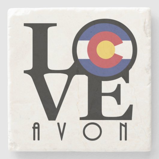 LOVE Avon Colorado Stenen Onderzetter (Voorkant)