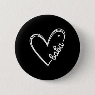 Love Baba Heart Mannen Vaderdag Verjaardag Ronde Button 5,7 Cm