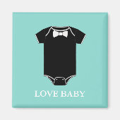 Love Baby Little Man Tuxedo Love Baby shower Party Magneet (Voorkant)