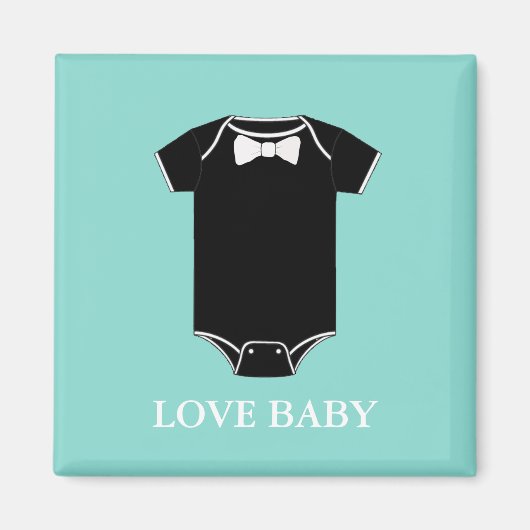 Love Baby Little Man Tuxedo Love Baby shower Party Magneet (Voorkant)
