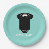 Love Baby Little Man Tuxedo Sprinkle Shower Party Papieren Bordje (Voorkant)