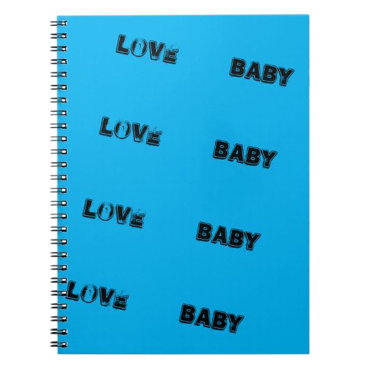 LOVE_BABY_MODERN_BLUE_SO_CUTE_NOTE BOEK NOTITIEBOEK (Voorkant)