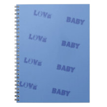 LOVE_BABY_MODERN_MEDIUM BLUE_SO_CUTE_NOTE BOEK