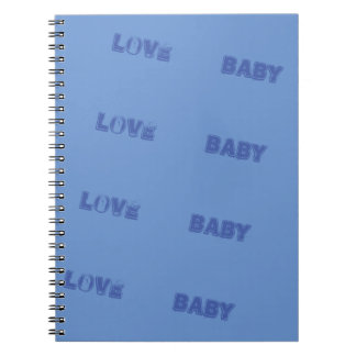 LOVE_BABY_MODERN_MEDIUM BLUE_SO_CUTE_NOTE BOEK NOTITIEBOEK