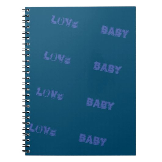 LOVE_BABY_MODERN_OCEAN BLUE_SO_CUTE_NOTE BOEK NOTITIEBOEK (Voorkant)