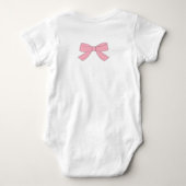 Love Baby Pink Bow Shower Party Tutu Memento Romper (Achterkant)