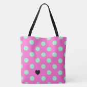 Love Baby Polka Dot Sprinkle Bridal Pink Shower Tote Bag (Achterkant)