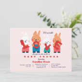 Love Baby shower Invitation Kaart (Staand voorkant)