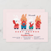 Love Baby shower Invitation Kaart (Voorkant / Achterkant)