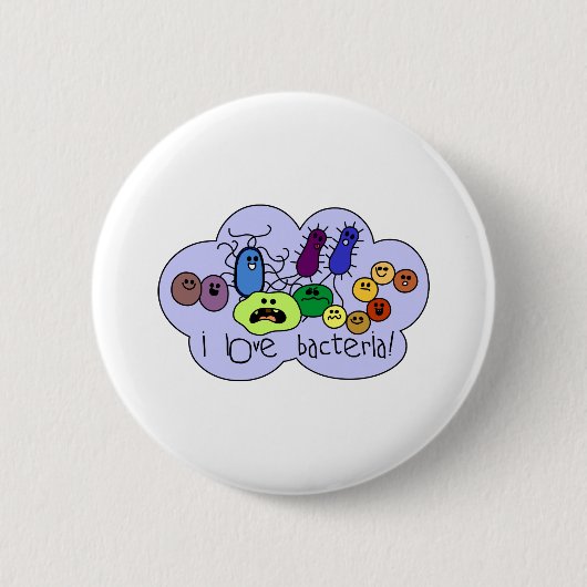 Love Bacteria Ronde Button 5,7 Cm (Voorkant)