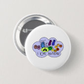 Love Bacteria Ronde Button 5,7 Cm (Voorkant /achterkant)