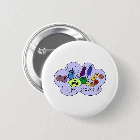 Love Bacteria Ronde Button 5,7 Cm (Voorkant /achterkant)
