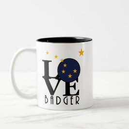 LOVE Badger Alaska Tweekleurige Koffiemok