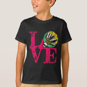Love Badminton - Kleurrijke Badminton Shuttl T-shirt