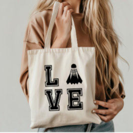 Love Badminton Tote Bag