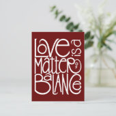 Love Balance White Briefkaart (Staand voorkant)
