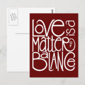 Love Balance White Briefkaart (Voorkant / Achterkant)