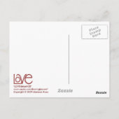 Love Balance White Briefkaart (Achterkant)