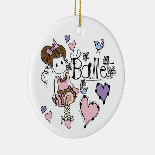 Love Ballet Keramisch Ornament (Rechts)