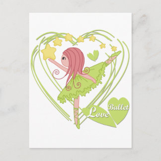 Love Ballet Tshirts and Gifts Briefkaart