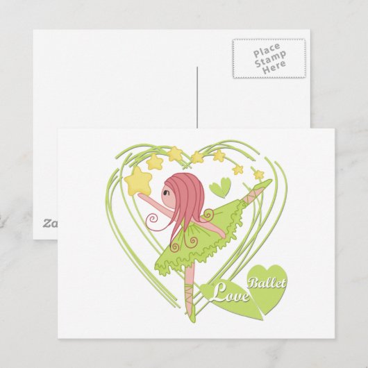 Love Ballet Tshirts and Gifts Briefkaart (Voorkant / Achterkant)
