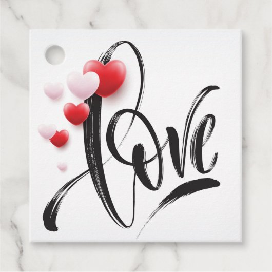 Love Balloons Valentijnsdag Gift Label (Voorkant)