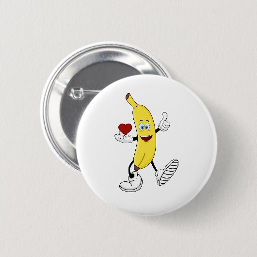 Love banana ronde button 5,7 cm (Voorkant /achterkant)