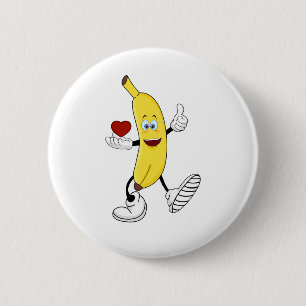 Love banana ronde button 5,7 cm