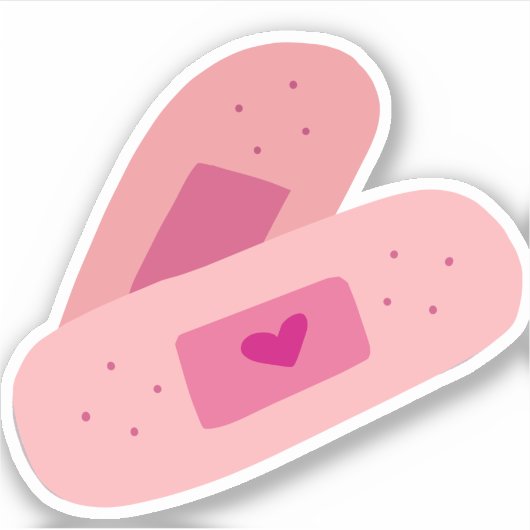 Love Bandaid Sticker (Voorkant)