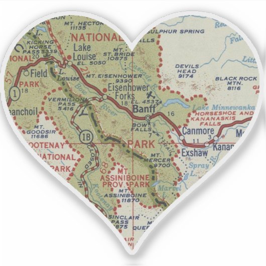 Love Banff National Park Sticker (Voorkant)