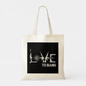 Love-Bang Pistool Rifle Patriot Second Amendment U Tote Bag (Achterkant)