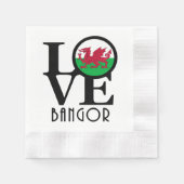 LOVE Bangor Wales Servet (Voorkant)