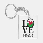 LOVE Bangor Wales Sleutelhanger (Voorkant Links)