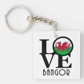 LOVE Bangor Wales Sleutelhanger (Voorkant)