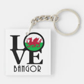 LOVE Bangor Wales Sleutelhanger (Achterkant)