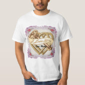 Love Banner Bevel Heart custom T-shirts (Voorkant)