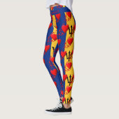 LOVE BARBADOS Flag Red Hearts RUN YOUR RACE Custom Leggings (Links)