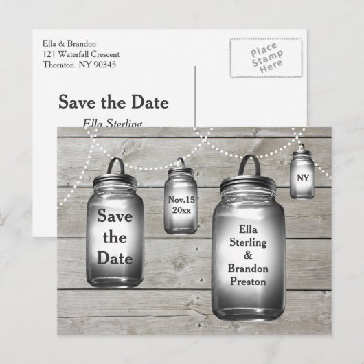 Love Barn Weddings Save the Date Aankondigingskaart (Voorkant / Achterkant)