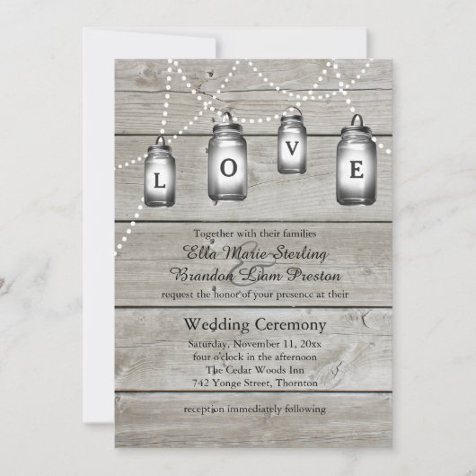 Love Barn Weddings Uitnodiging (Voorkant)