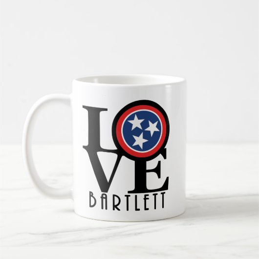 LOVE Bartlett Tennessee 11ozMug Koffiemok (Links)