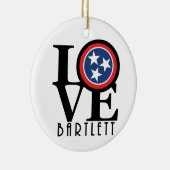 LOVE Bartlett Tennessee Keramisch Ornament (Rechts)