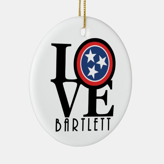 LOVE Bartlett Tennessee Keramisch Ornament (Rechts)